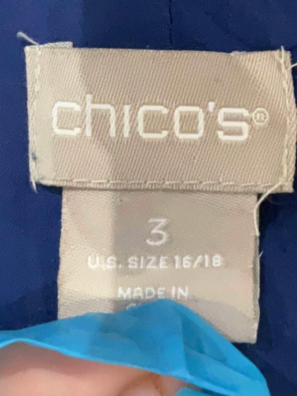 Chico's Women's Tweed Multi-Colored Peplum Blazer - Size 3 (XL) - Like New - Picture 7 of 9